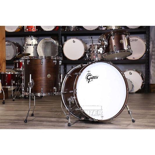 Gretsch USA Custom 3pc Drum Set 24/13/16 Satin Antique Maple w/Mount