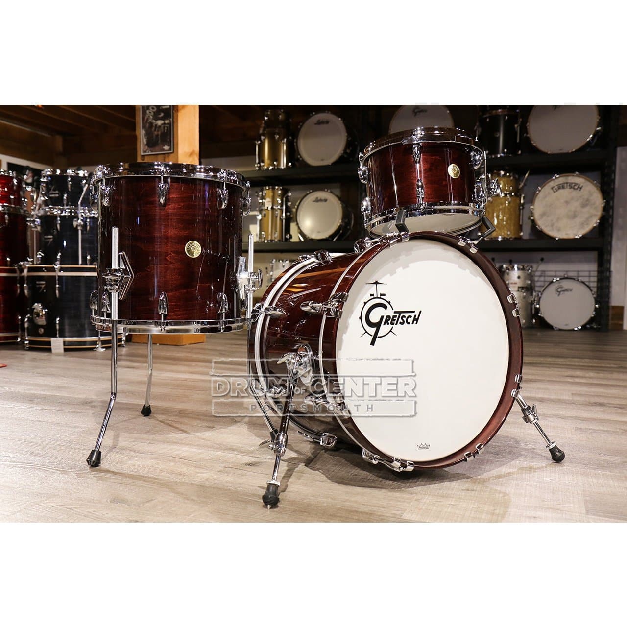 Gretsch USA Custom 3pc Drum Set 18/12/14 Deep Cherry Gloss