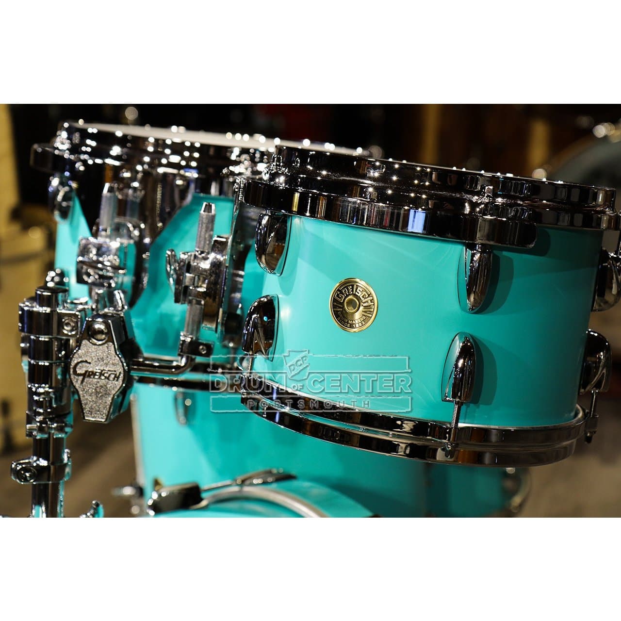 Gretsch USA Custom 5pc Drum Set w/Mount Satin Seafoam Green