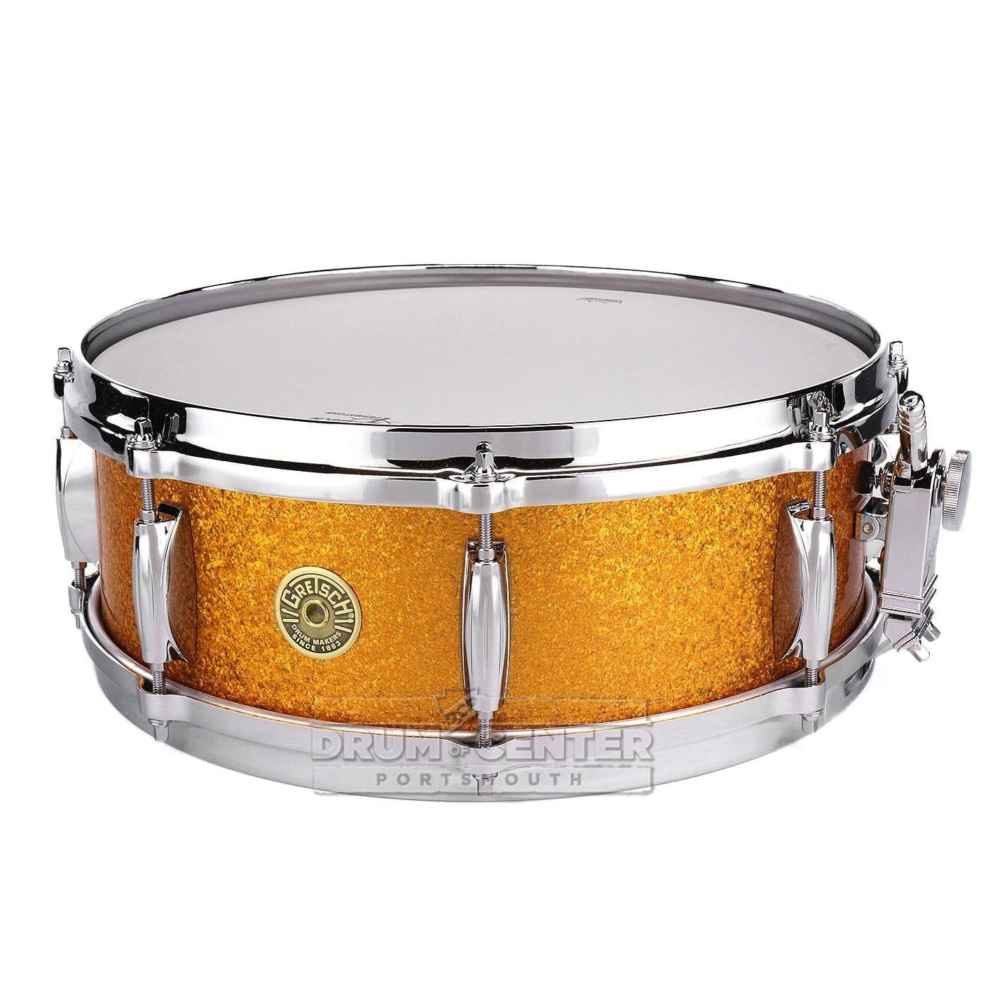 Gretsch USA Custom Snare Drum 14x5 8Lug Gold Sparkle w/MicroSensitive