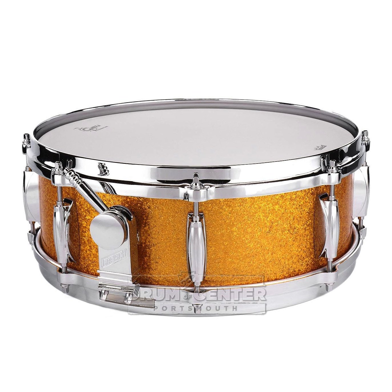 Gretsch USA Custom Snare Drum 14x5 8Lug Gold Sparkle w/MicroSensitive