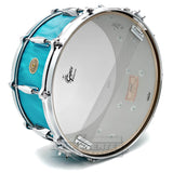 Gretsch USA Custom Snare Drum 14x6.5 Aqua Satin Flame w/Micro-Sensitive Throw-Off