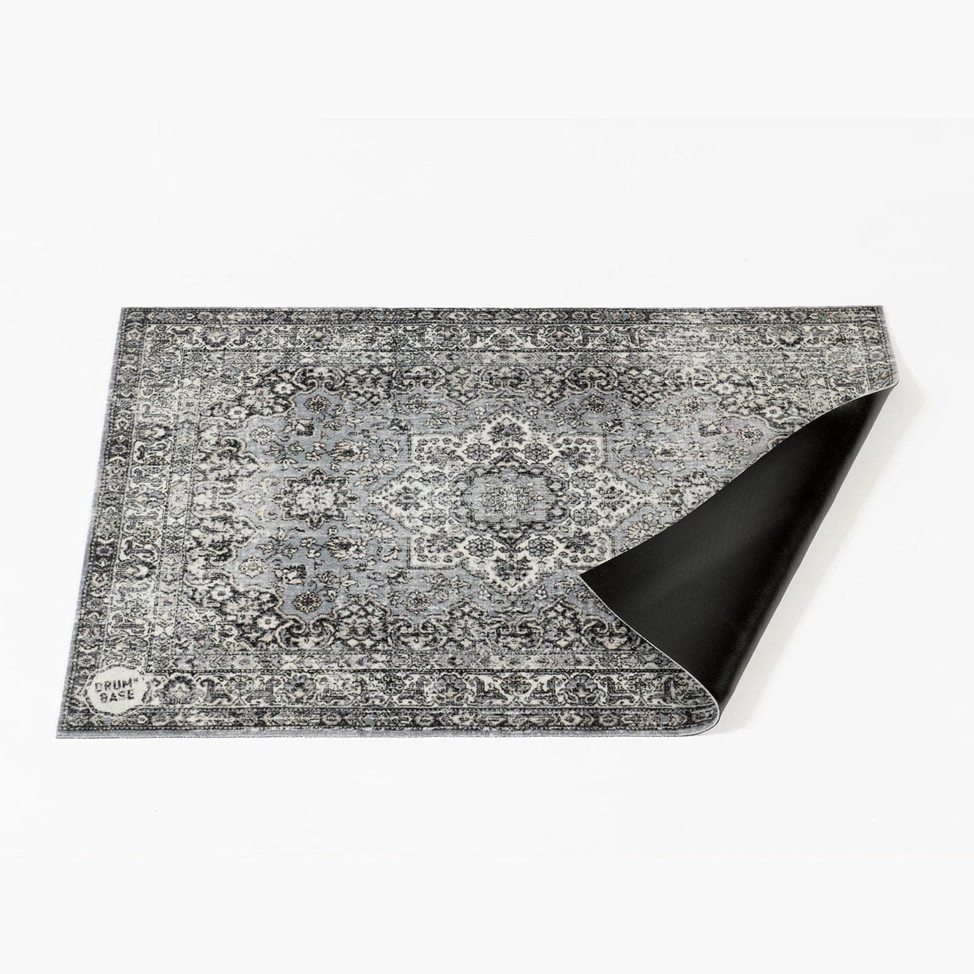 DRUMnBASE Vintage Persian Style Drum Rug 4.26' x 3' Grey