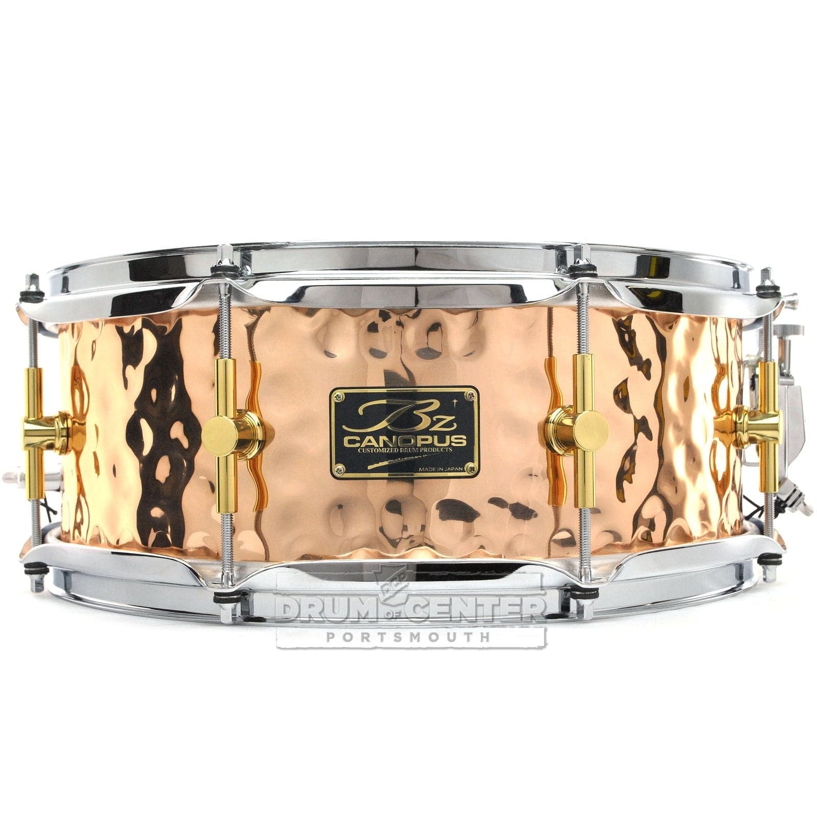 Canopus 'The Bronze' Hammered Snare Drum 14x5.5 w/ Flanged Hoops