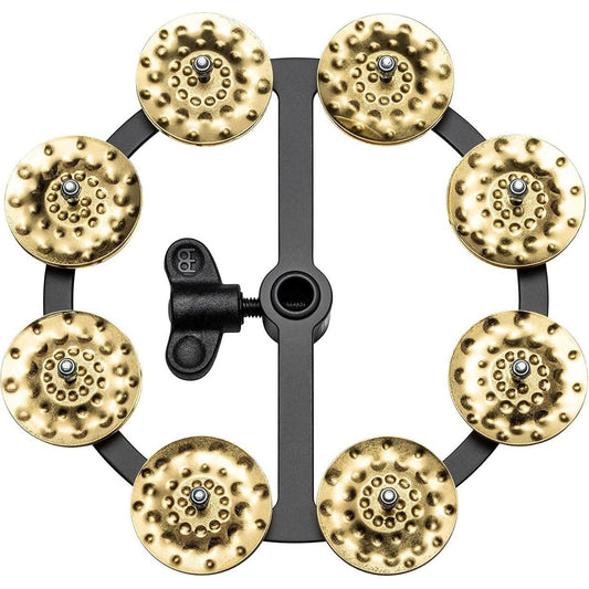 Meinl Headliner Hi Hat Tambourine 5" w/Hammered Brass Jingles 1-Row Black