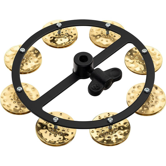 Meinl Headliner Hi Hat Tambourine 5" w/Hammered Brass Jingles 1-Row Black