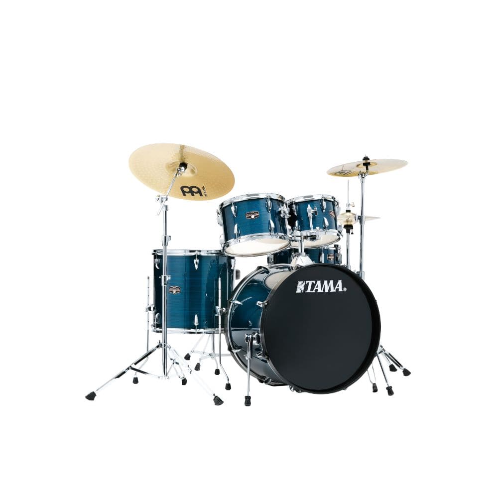 Tama Imperialstar 5pc Complete Drum Set w/ Meinl HCS Cymbals Hairline Blue