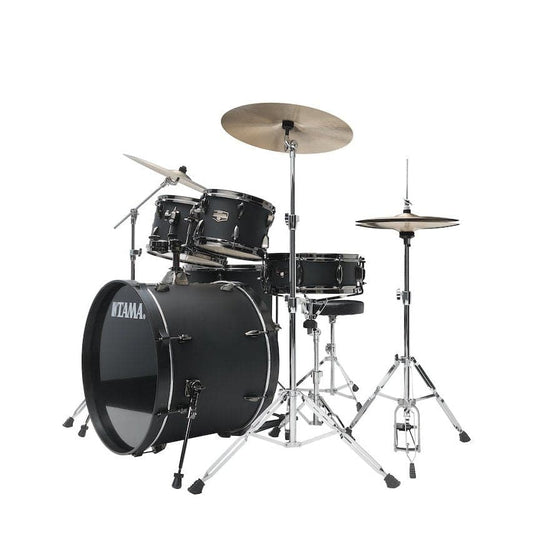 Tama Imperialstar 5pc Drum Set Complete w/Cymbals & Hw Blacked Out Black