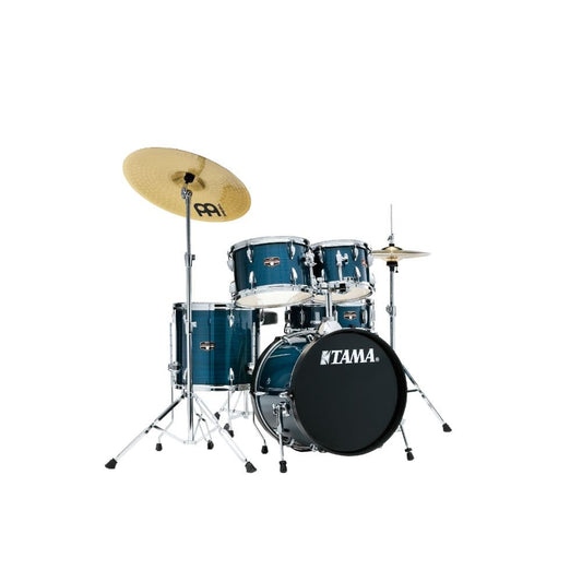 Tama Imperialstar 5pc Complete Kit w/ Meinl HCS Cymbals Hairline Blue - IE58CHLB