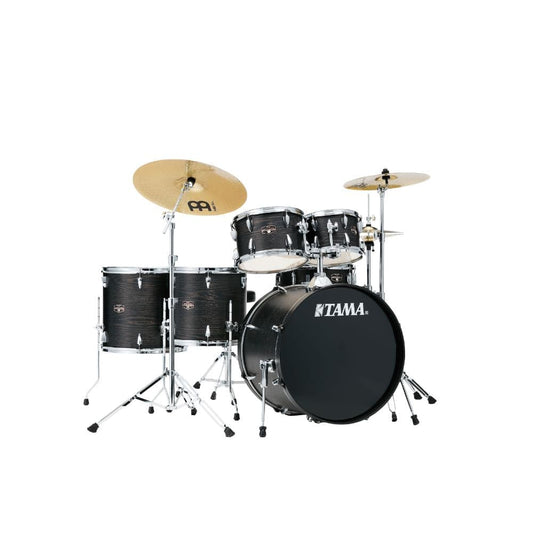 Tama Imperialstar 6pc Complete Kit w/Meinl HCS Cymbals Black Oak Wrap IE62CBOW