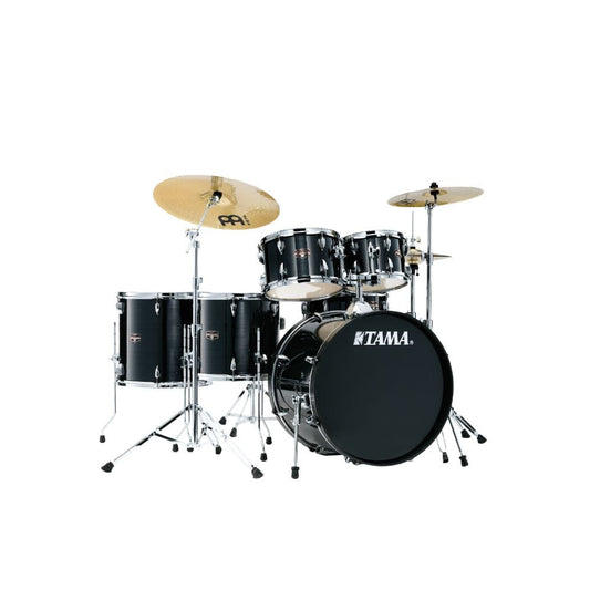 Tama Imperialstar 6pc Complete Kit w/ Meinl HCS Cymbals Hairline Black - IE62CHBK