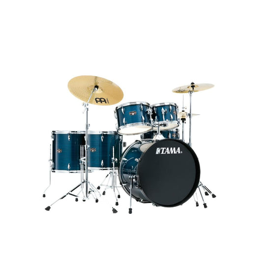 Tama Imperialstar 6pc Complete Kit w/ Meinl HCS Cymbals Hairline Blue - IE62CHLB
