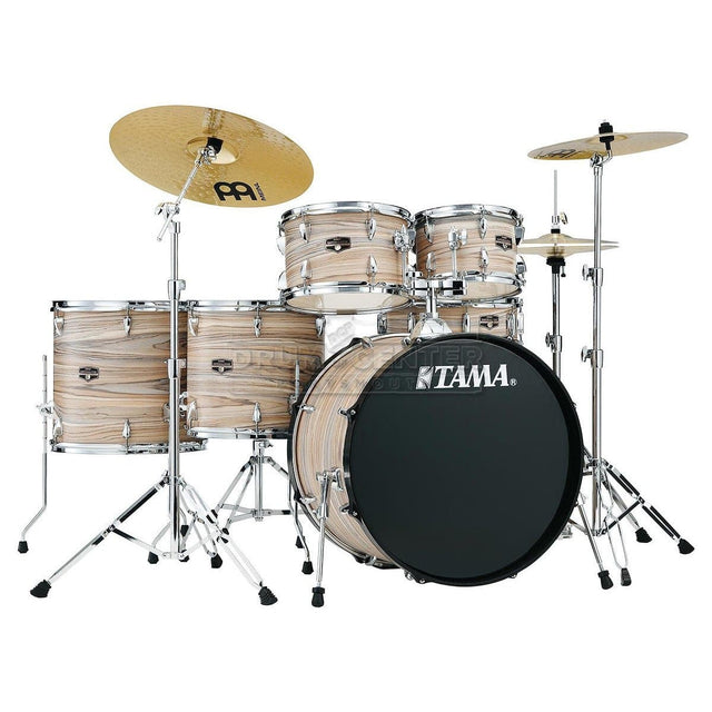 Tama Imperialstar 6pc Complete Drum Set w/22BD Natural Zebrawood Wrap