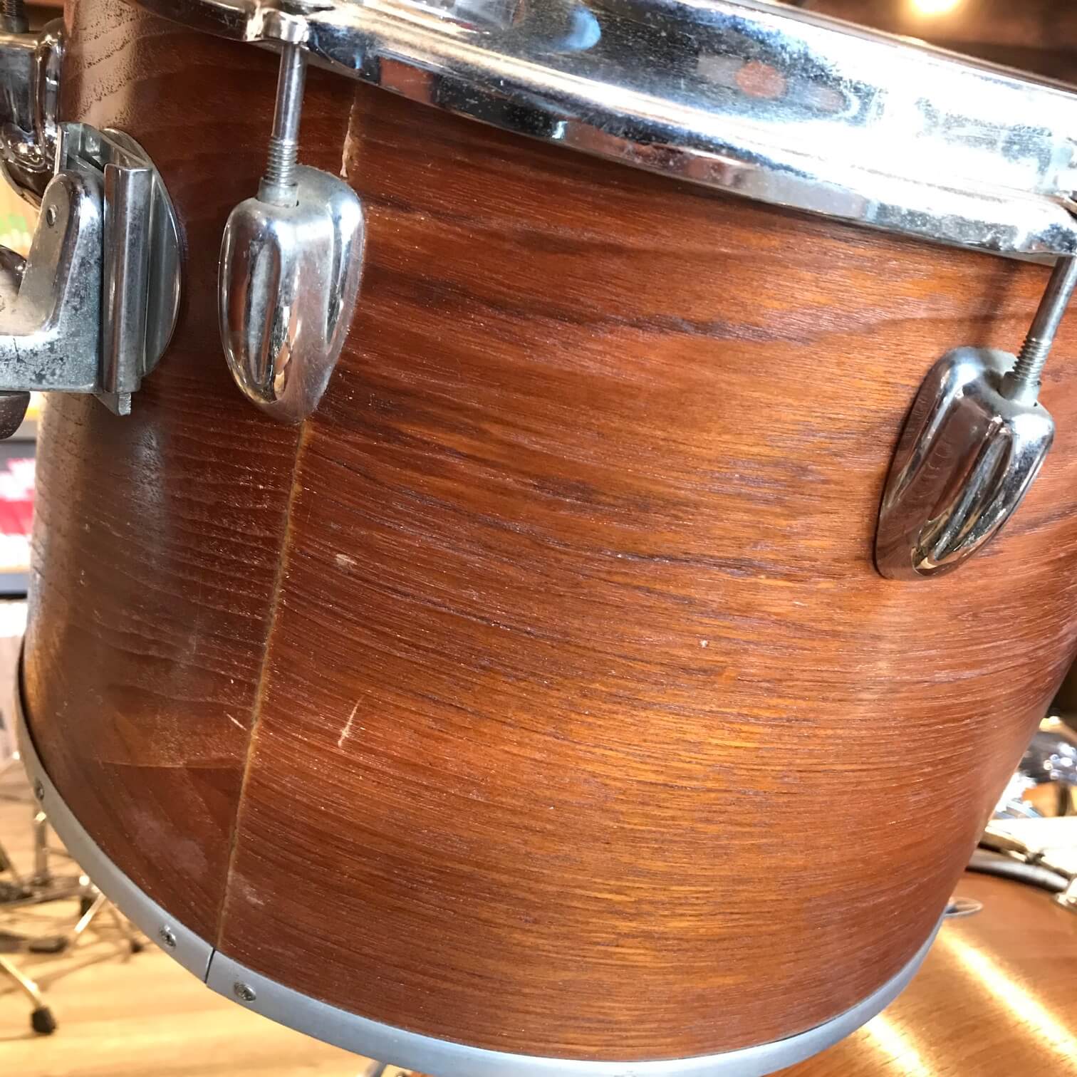 Used Vintage Slingerland 6pc Single-Headed Drum Set w/ Tom Stands - Natural Swirl