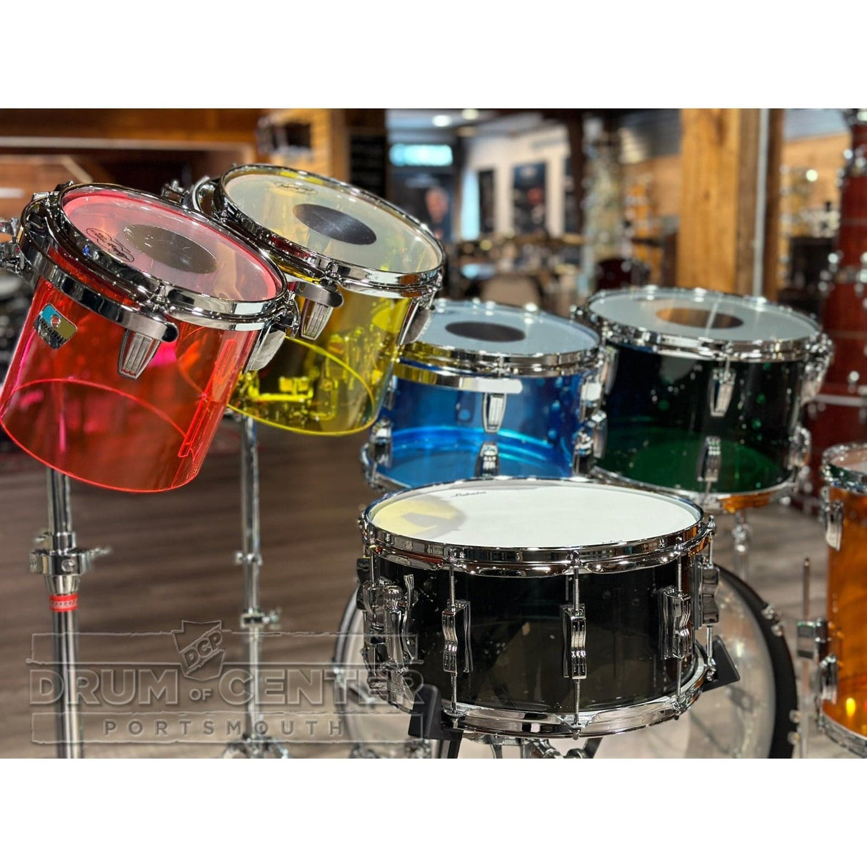 Ludwig Vistalite 50th Anniversary Jellybean Octet Drum Set