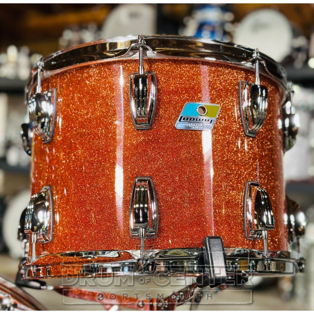 Ludwig Vistalite 4pc Drum Set Orange Sparkle - DCP Exclusive!