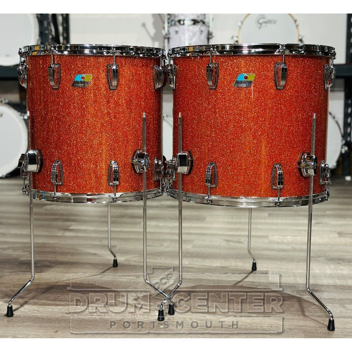 Ludwig Vistalite 4pc Drum Set Amber Sparkle - DCP Exclusive!