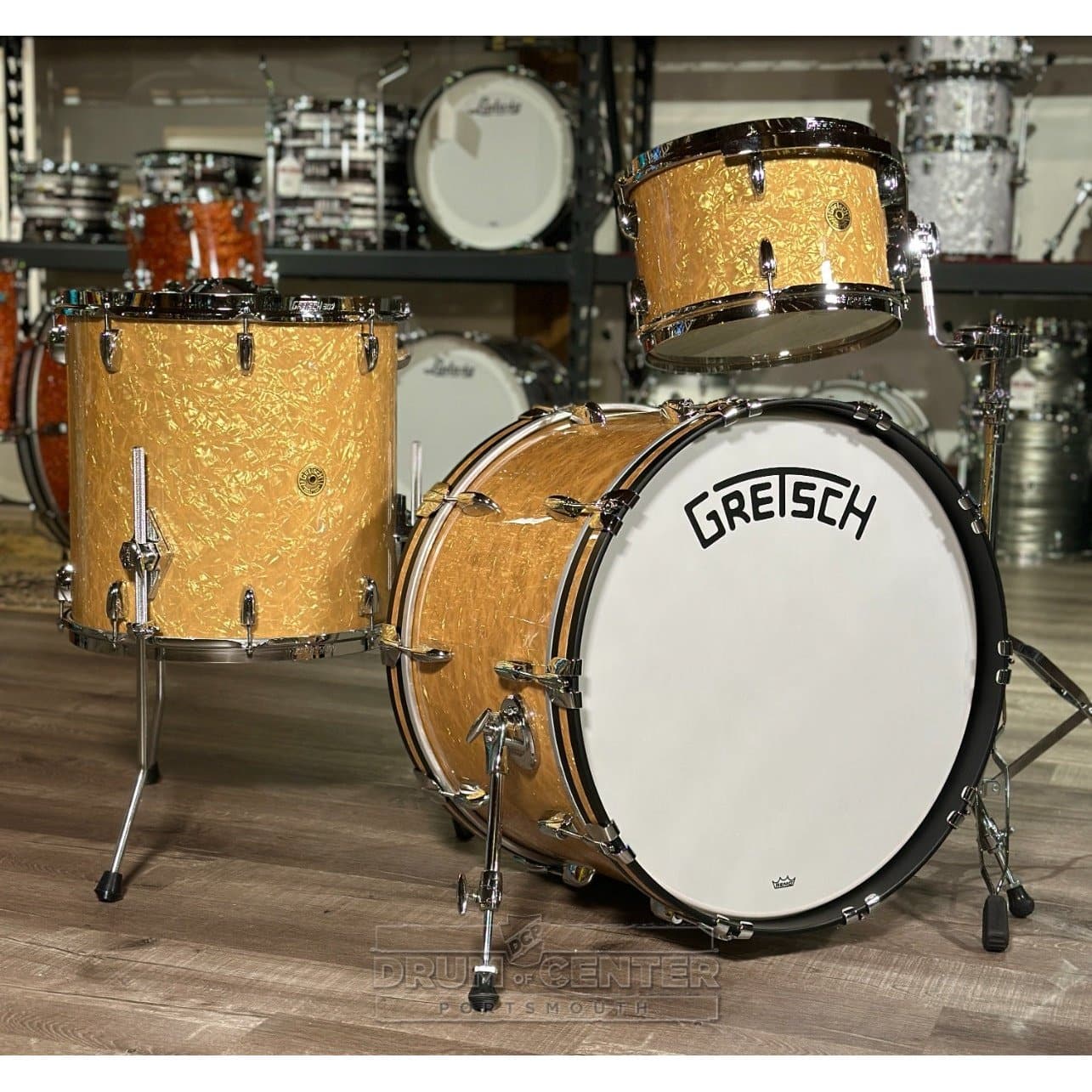 Gretsch Broadkaster 3pc Drum Set 22/12/16 Antique Pearl