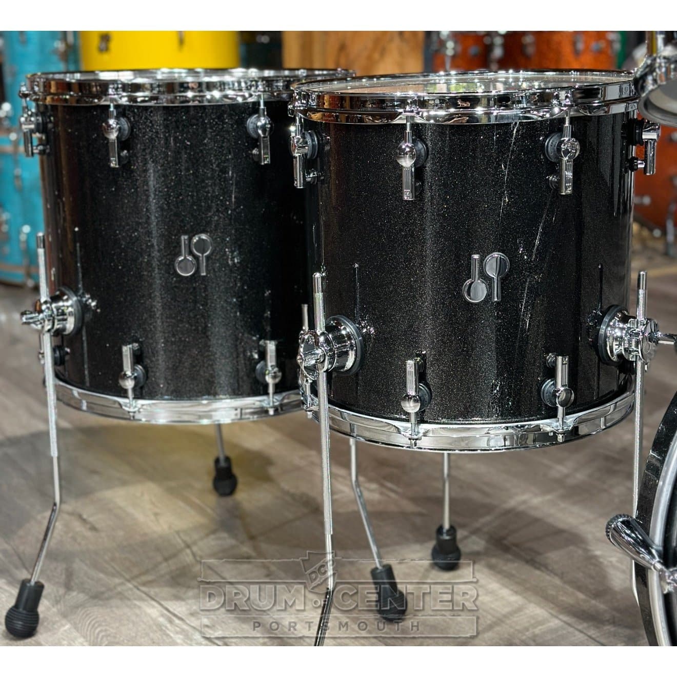 Sonor SQ2 Beech 5pc Drum Set Black Sparkle Gloss | 1029380-2