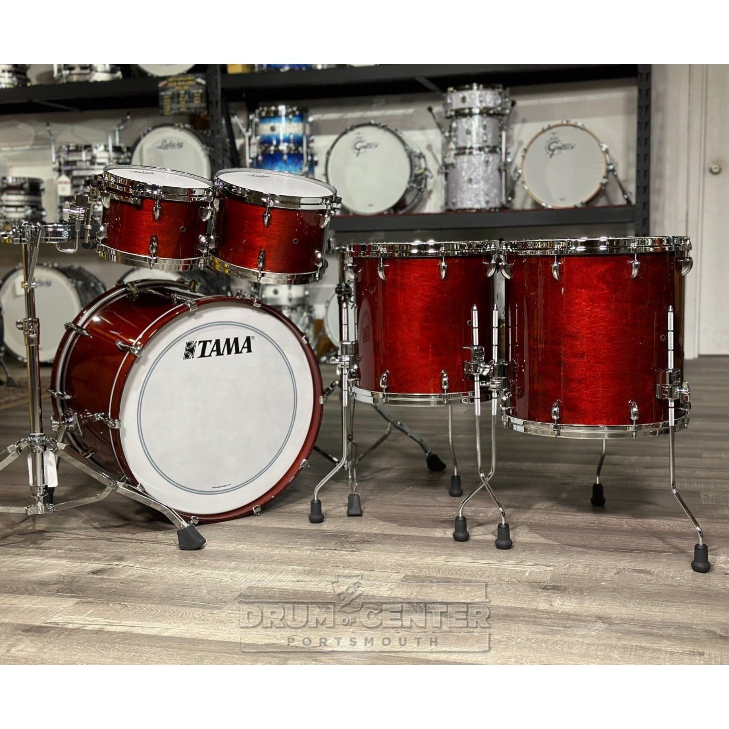 Tama Star Walnut 5pc Drum Set 22/10/12/14/16 Red Burgundy Walnut
