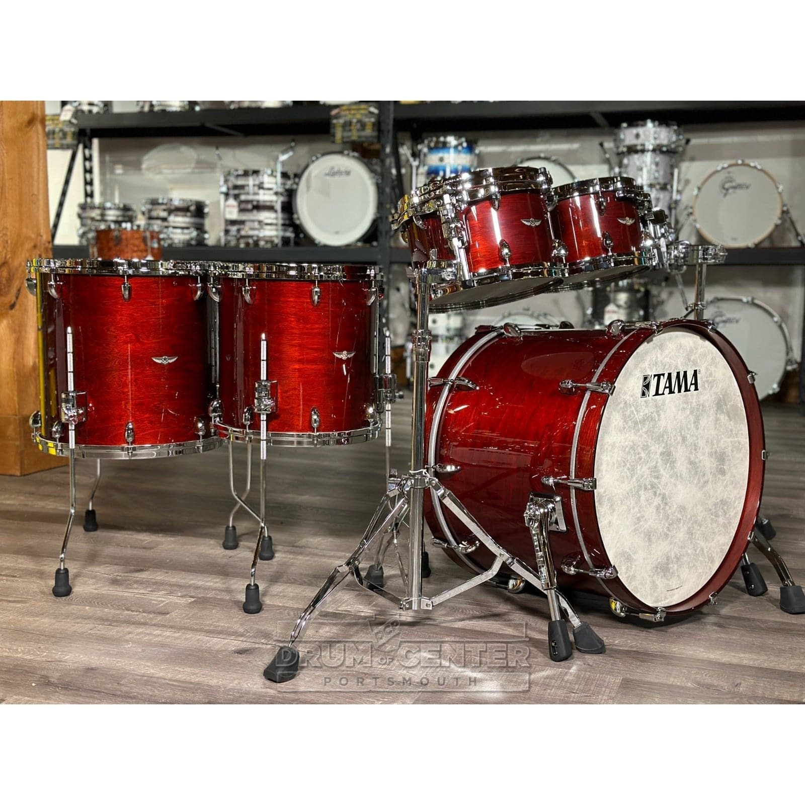 Tama Star Walnut 5pc Drum Set 22/10/12/14/16 Red Burgundy Walnut