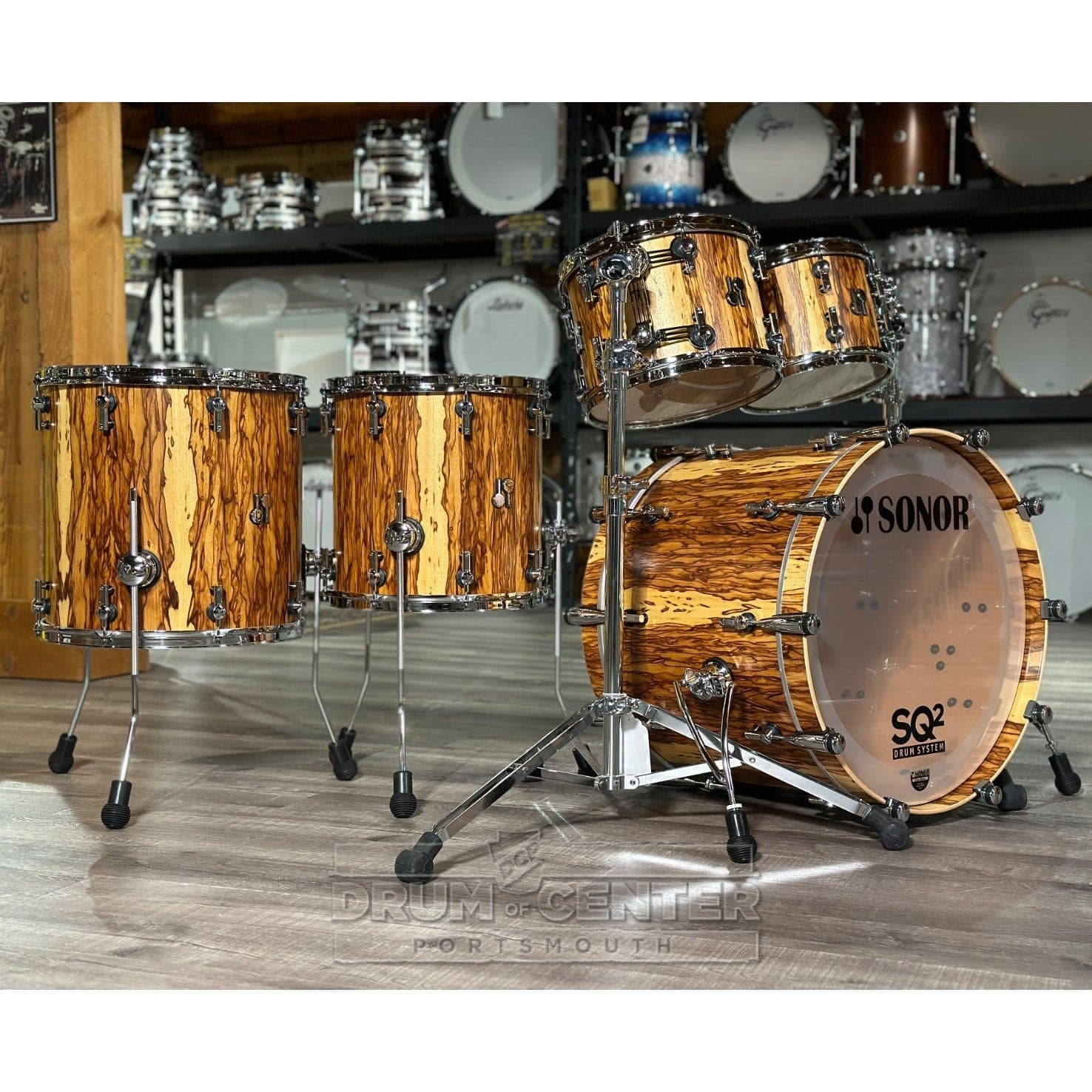 Sonor SQ2 Beech 5pc Drum Set African Marble Semi Gloss | 1029706-2