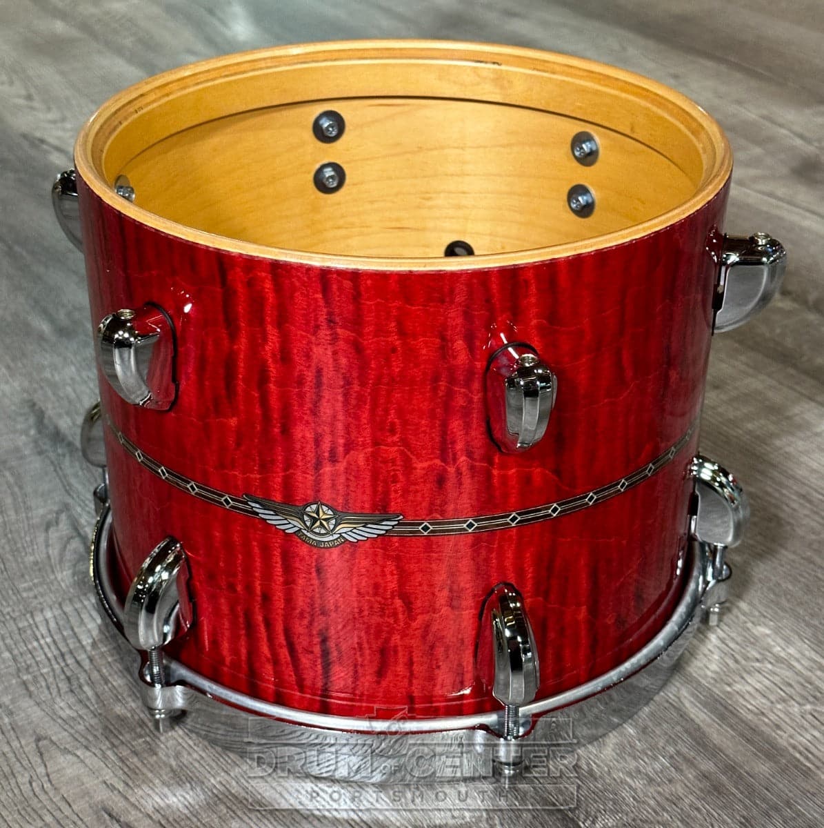 Tama Star Maple 5pc Drum Set Raspberry Curly Maple w/Outside Inlay