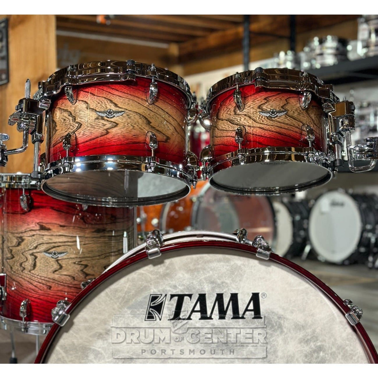 Tama Star Walnut 5pc Drum Set 22/10/12/14/16 Garnet Japanese Sen Burst