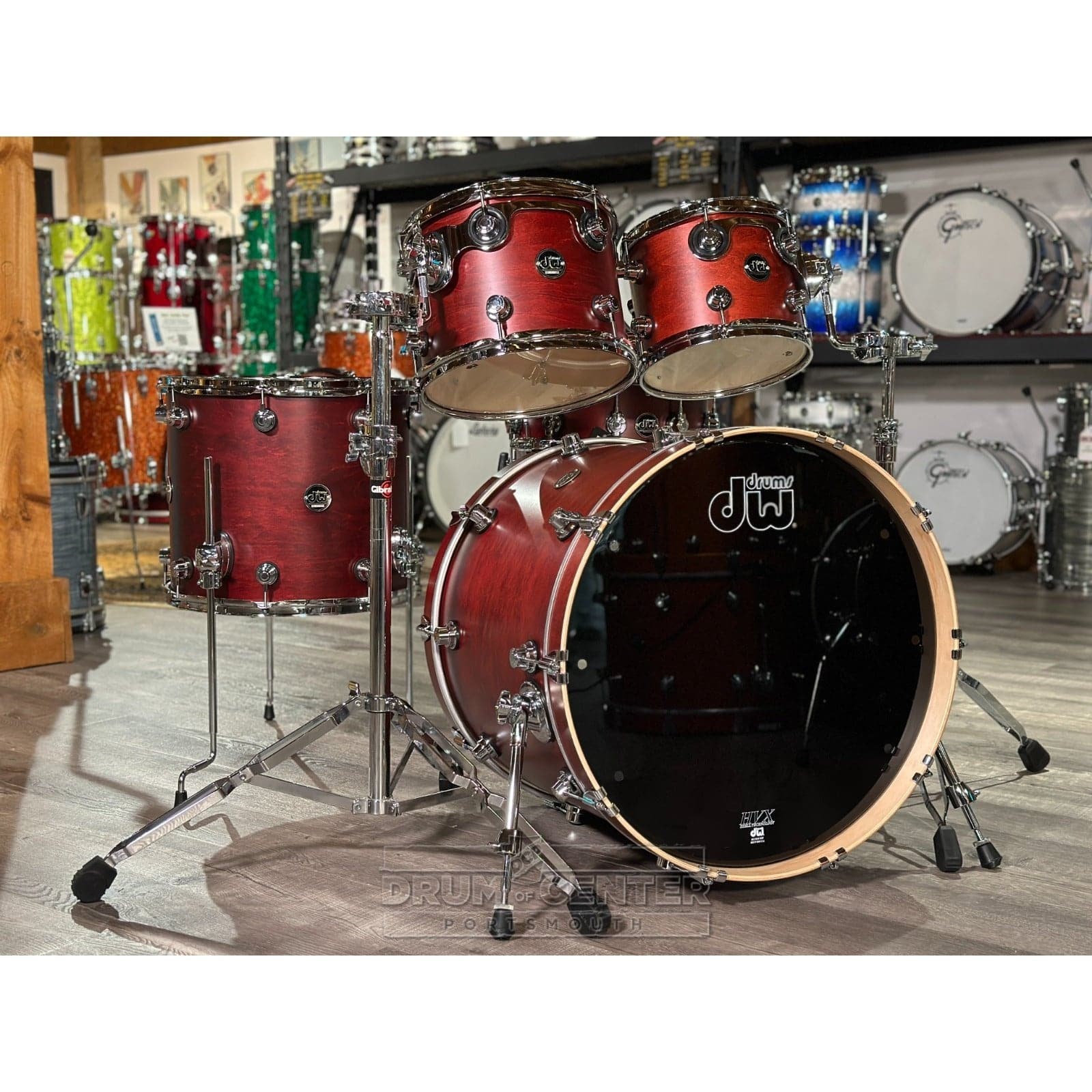 DW Performance 5pc Drum Set 22/10/12/16/14 Satin Tobacco