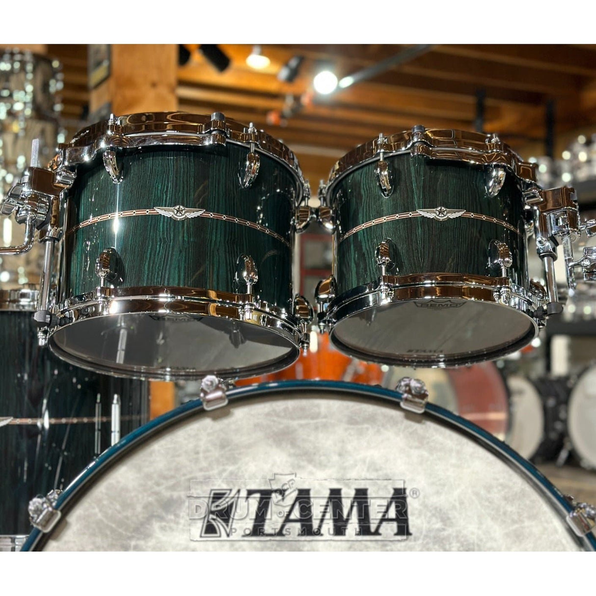 Tama Star Bubinga 5pc Drum Set Dark Green Cordia w/Outside Inlay