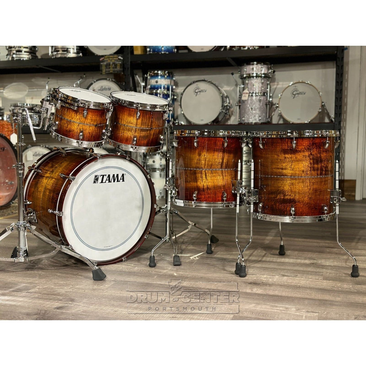 Tama Star Bubinga 5pc Drum Set Sunset Australian Acacia Burst w/Outside Inlay