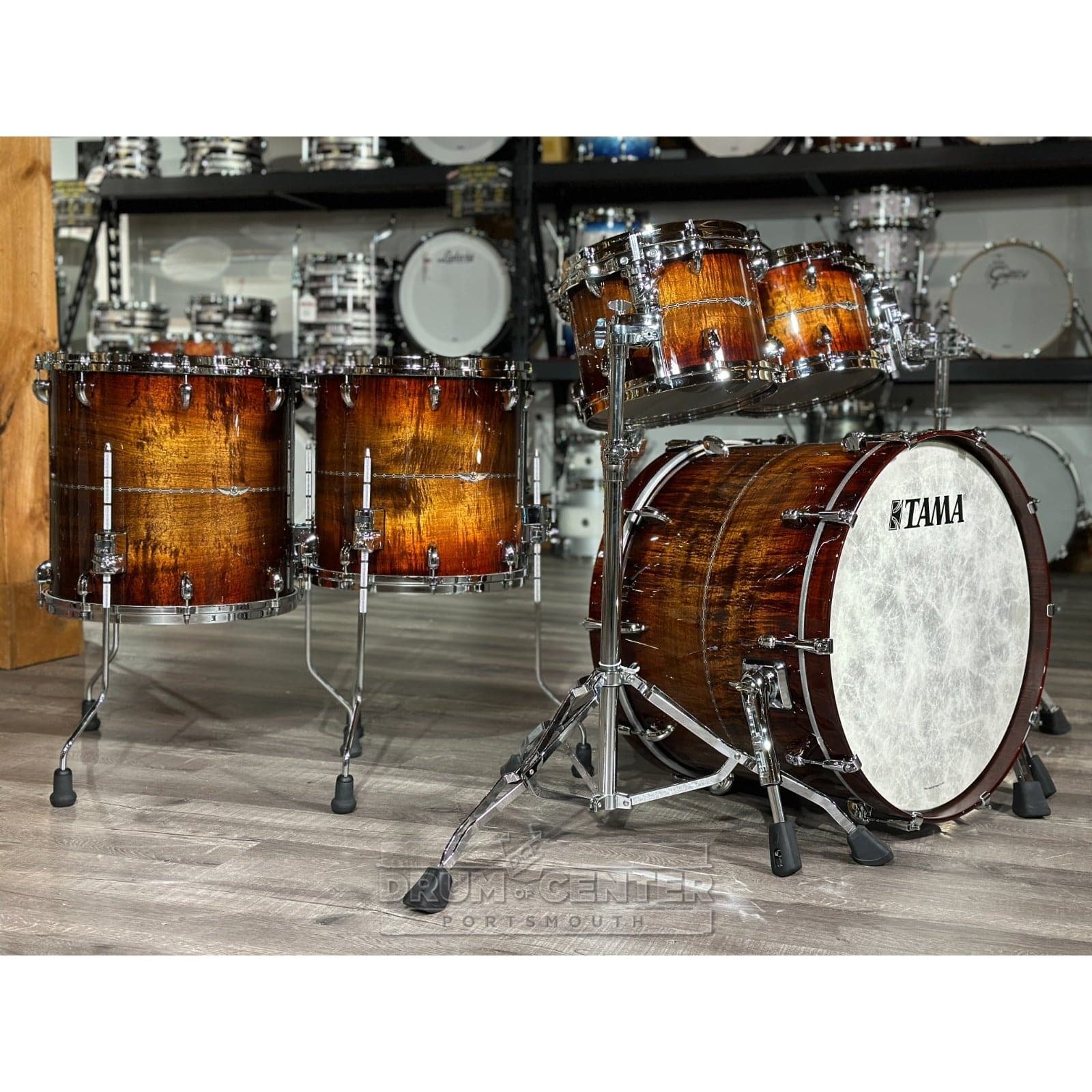 Tama Star Bubinga 5pc Drum Set Sunset Australian Acacia Burst w/Outside Inlay