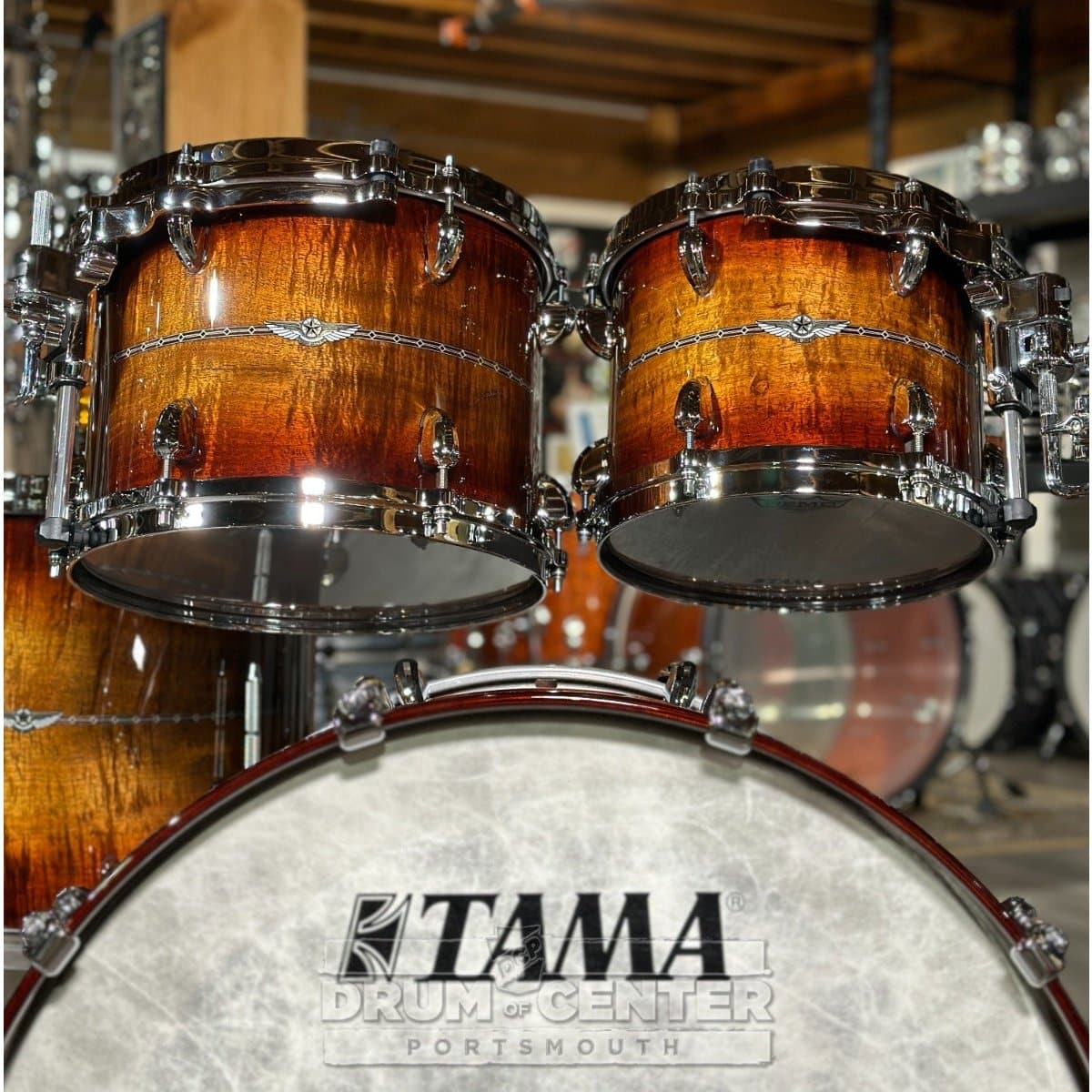 Tama Star Bubinga 5pc Drum Set Sunset Australian Acacia Burst w/Outside Inlay