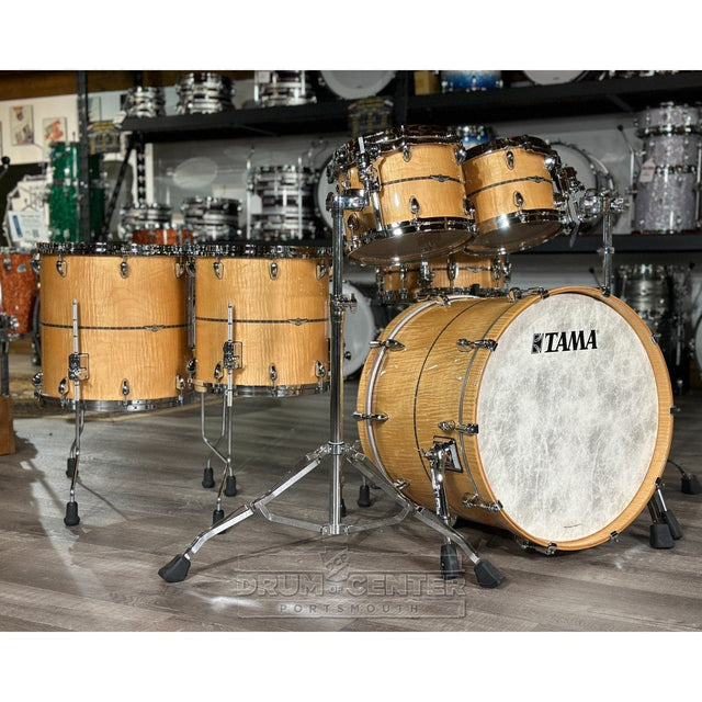 Tama Star Maple 6pc Drum Set Gloss Natural Curly Maple w/Inlays