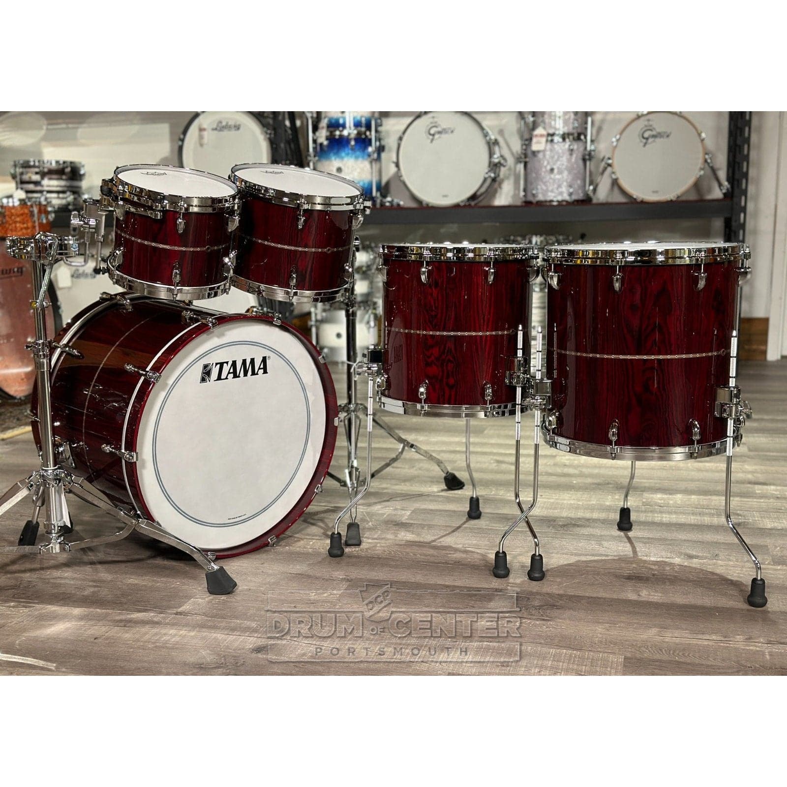 Tama Star Bubinga 5pc Drum Set Dark Red Cordia w/Outside Inlay