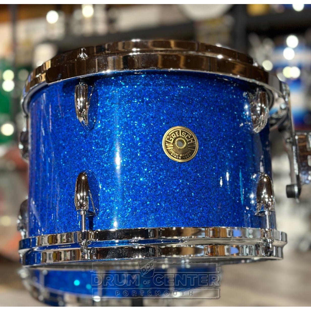 Gretsch USA Custom 4pc Drum Set Blue Glass Nitron