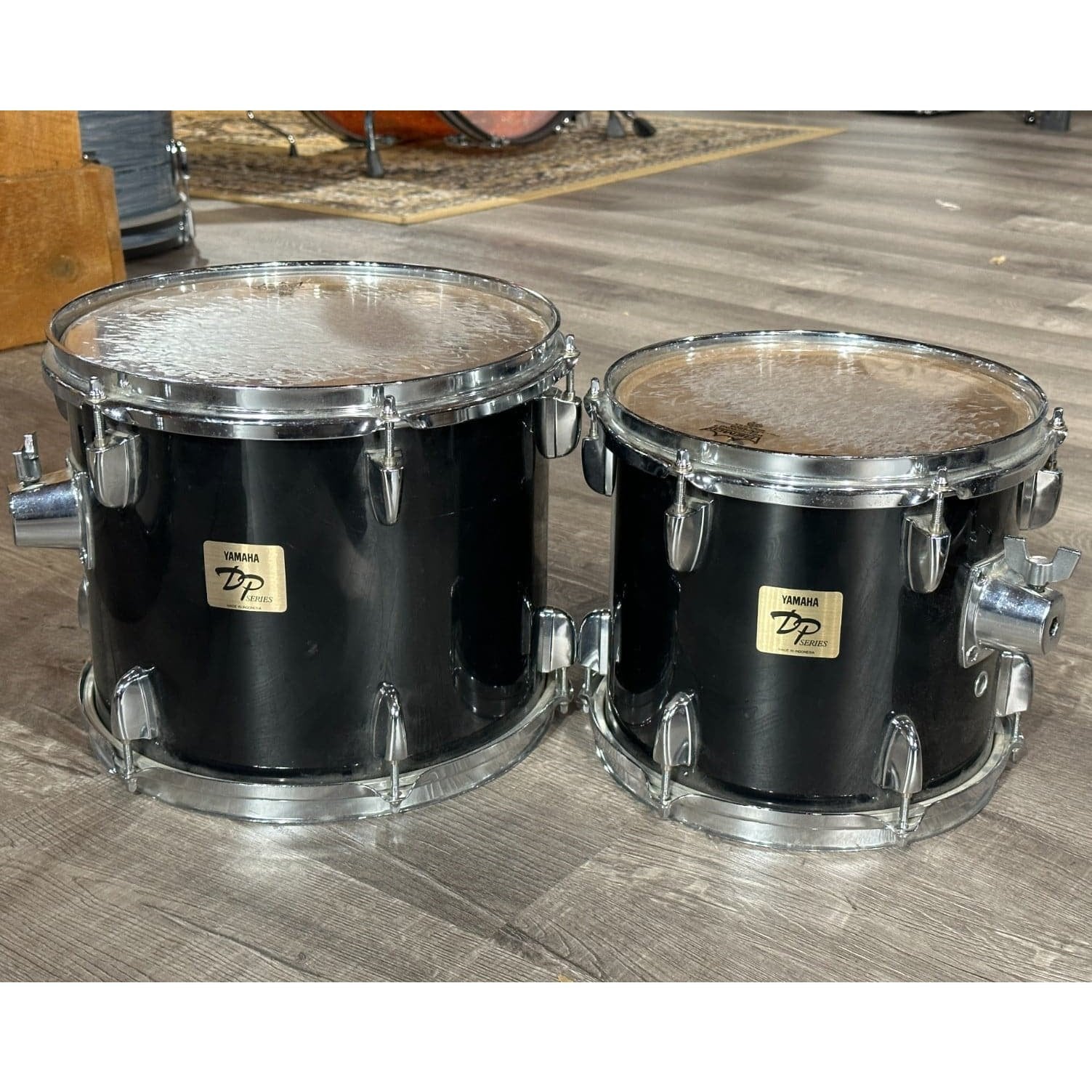 Used Yamaha DP Series 5pc Drum Set Black Wrap