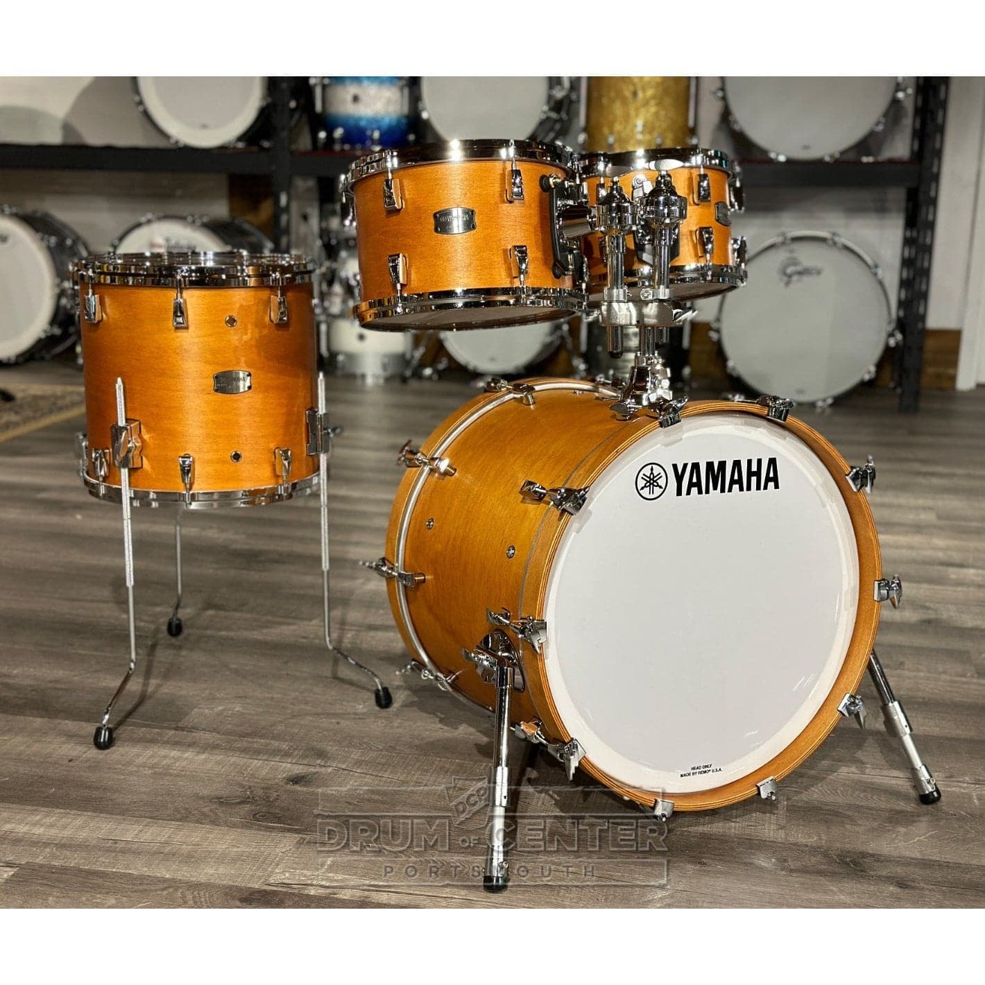 Yamaha Absolute Hybrid 4pc Drum Set Vintage Natural
