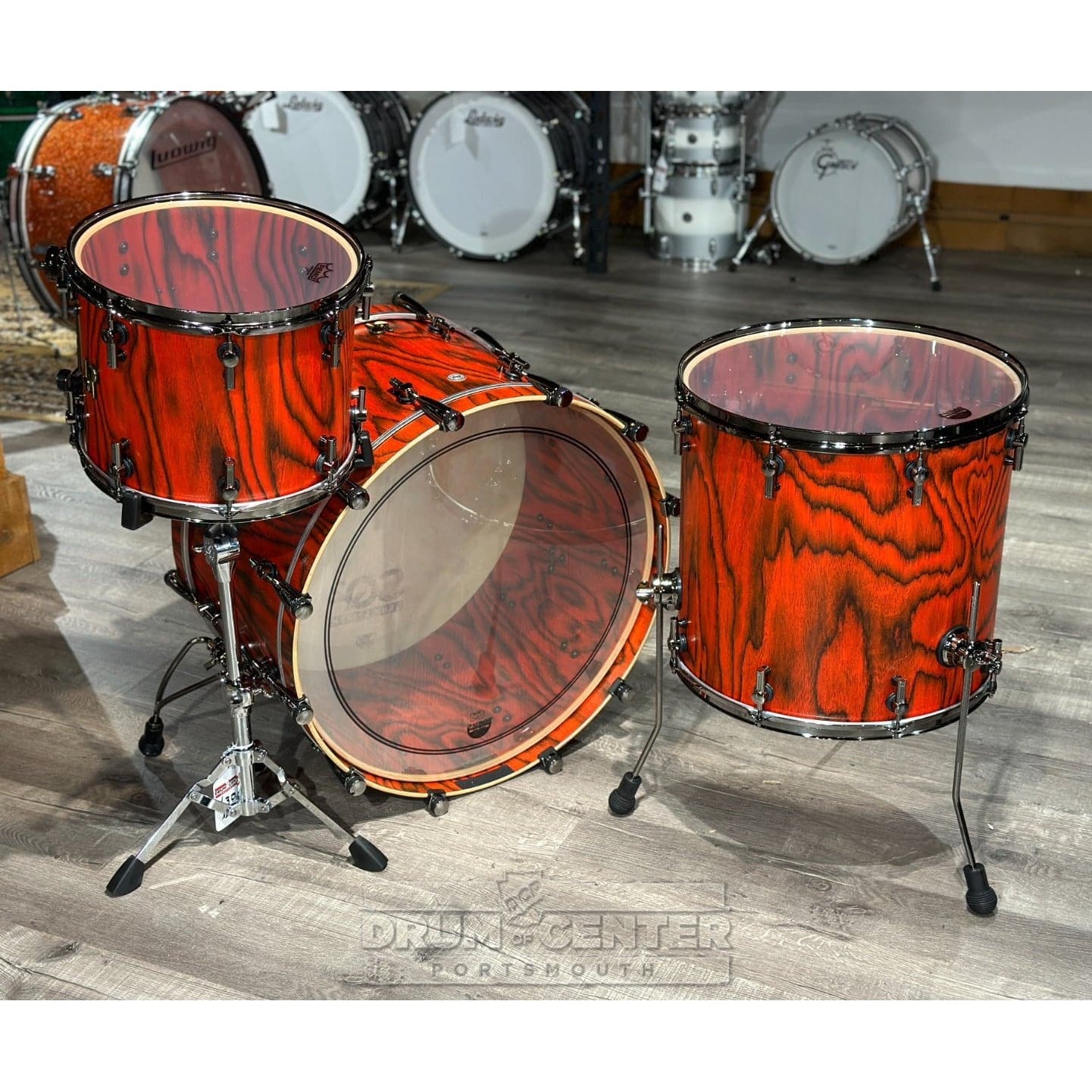 Sonor SQ2 Maple 3pc Drum Set Fiery Red Semi Gloss w/Black Hardware