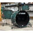 Sonor SQ2 Maple 3pc Drum Set Black Green w/Black Hardware