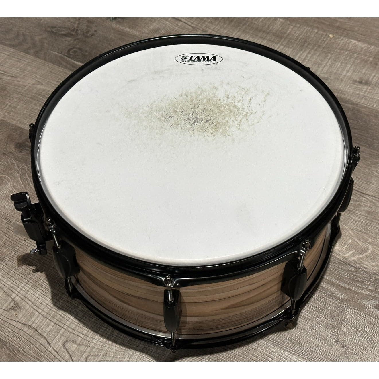 Tama Woodworks Poplar Snare Drum 14x6.5 Natural Zebrawood Wrap - Used/Demo Model
