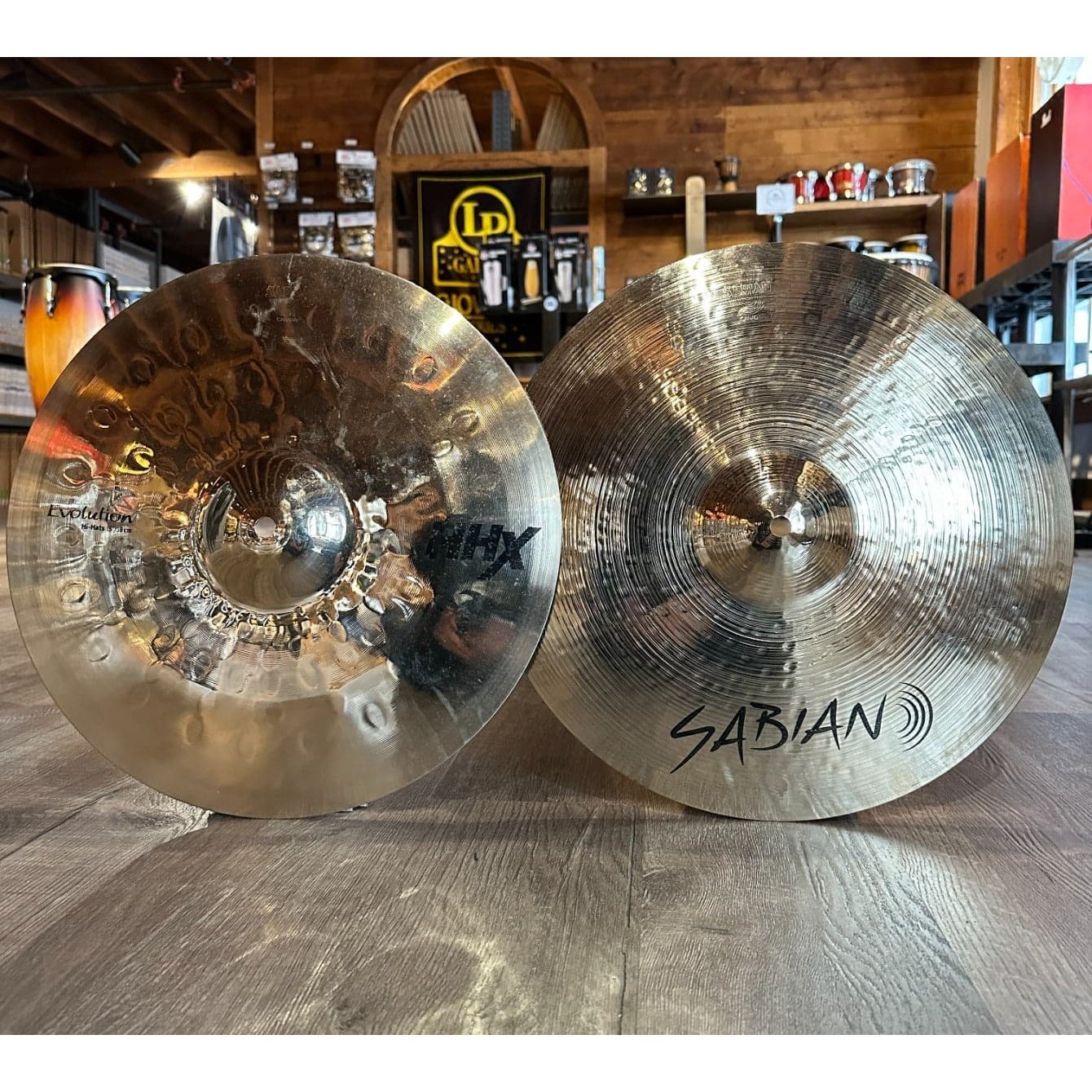 Used Sabian HHX Evolution Hi Hat Cymbals 15"