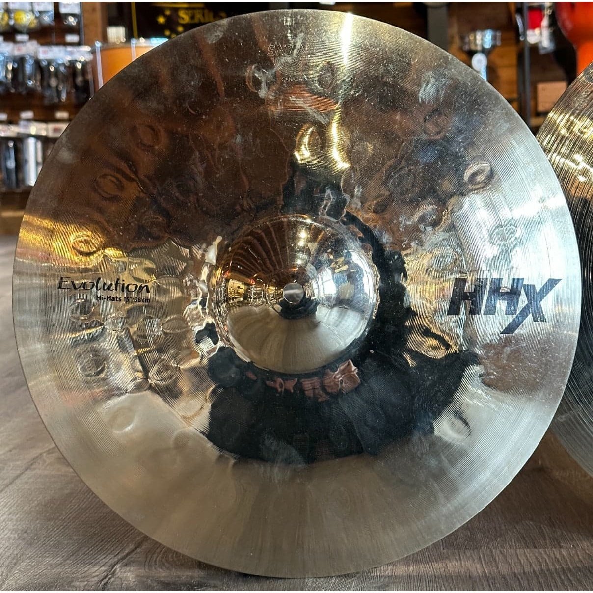 Used Sabian HHX Evolution Hi Hat Cymbals 15"