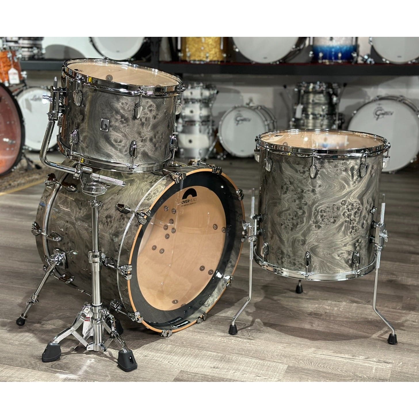 British Drum Co Legend US Club 3pc Drum Set w/22BD Sterling Silver