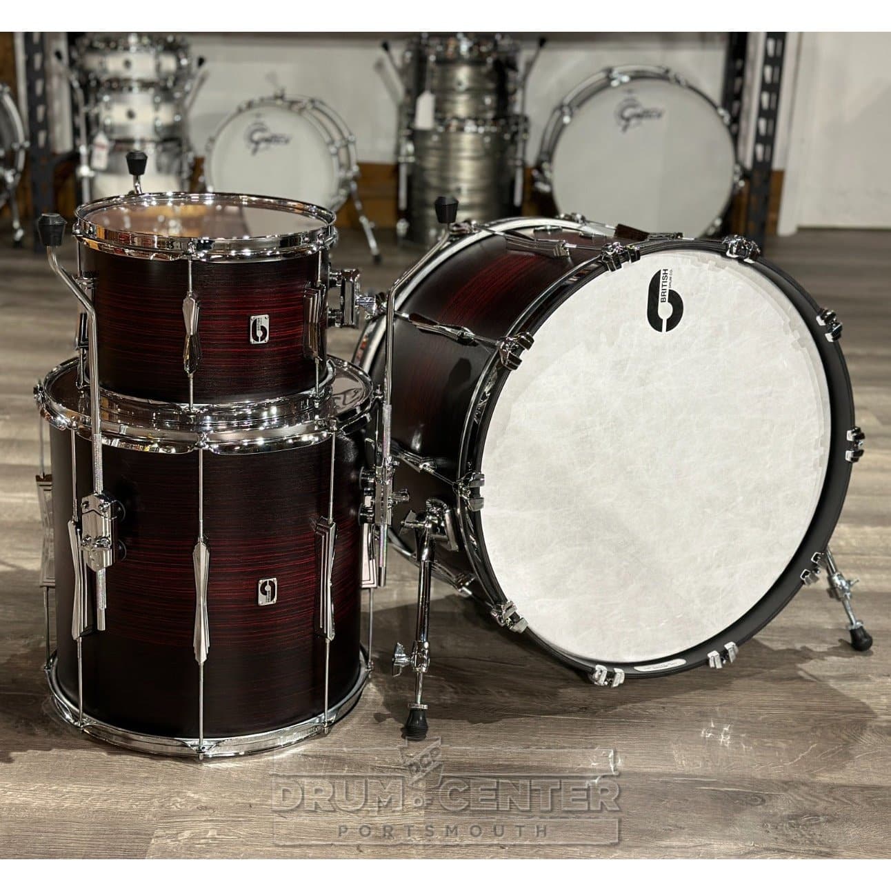 British Drum Co Lounge Club 3pc Drum Set w/22BD Carnaby Red