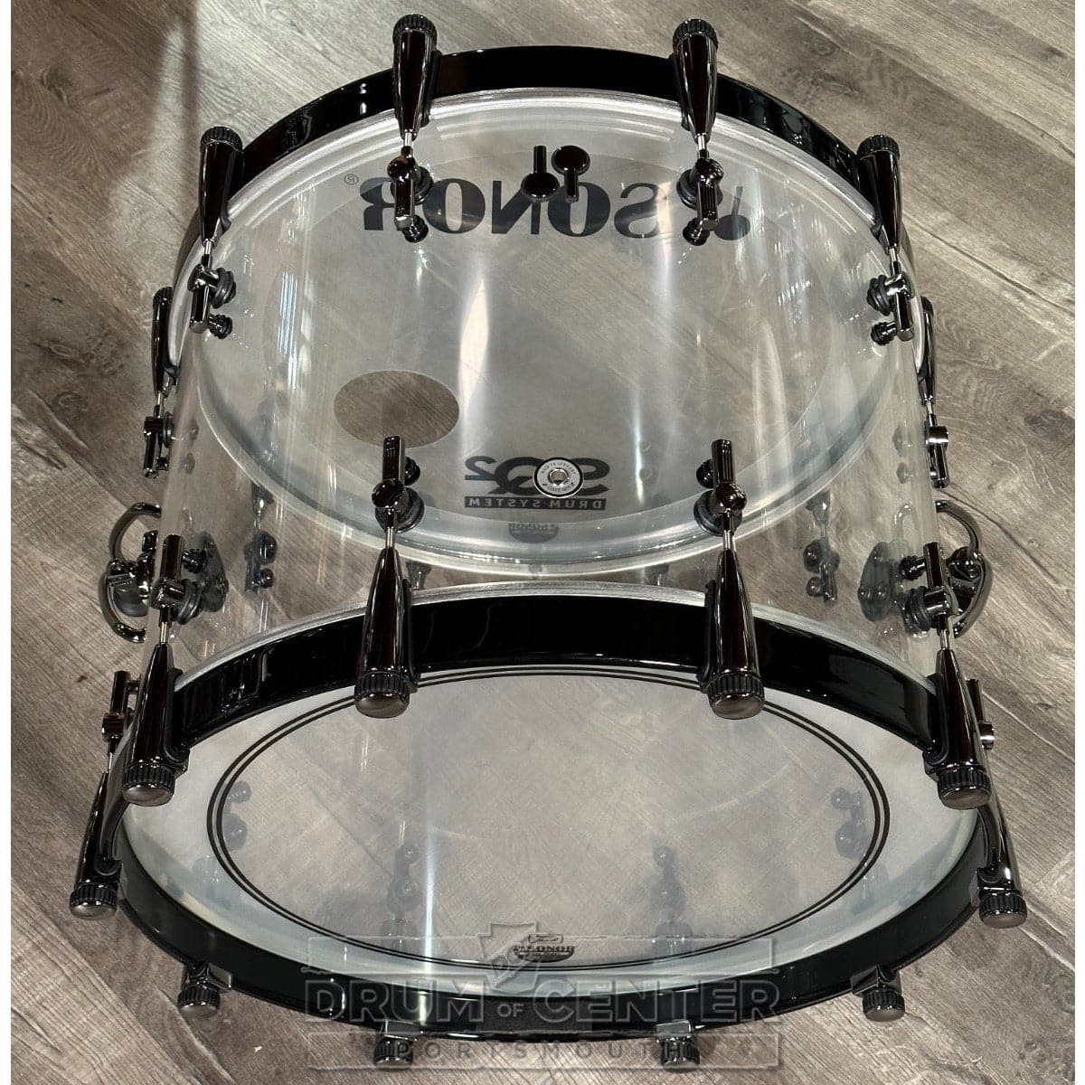 Sonor SQ2 5pc Drum Set X-Ray Acrylic w/Black Hardware