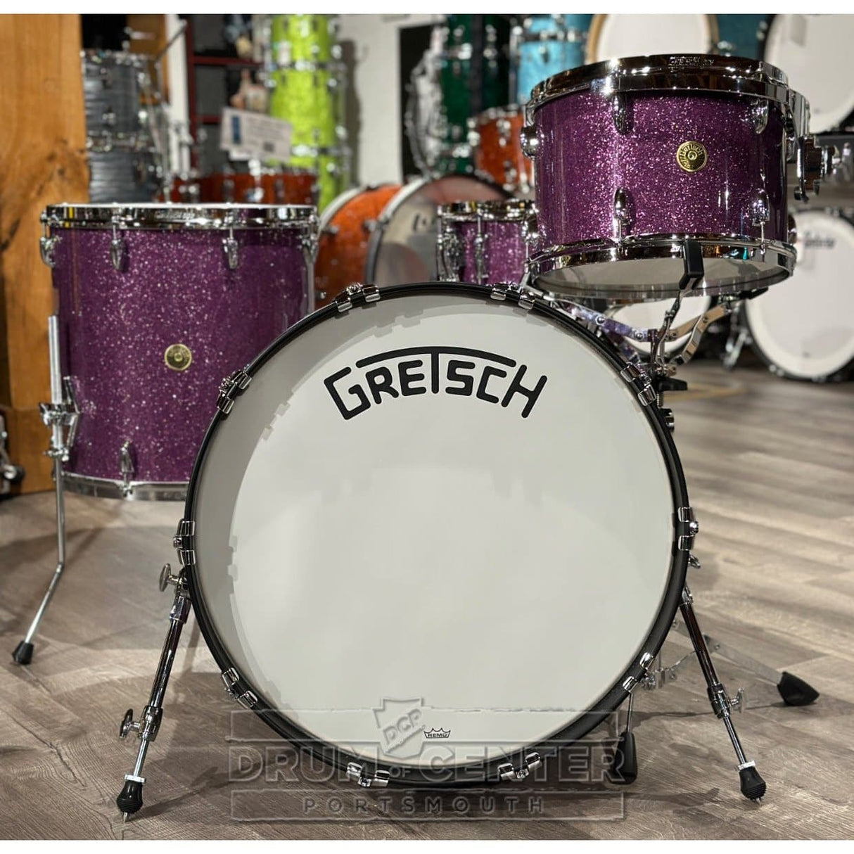 Gretsch Broadkaster 4pc Drum Set Purple Glass Glitter
