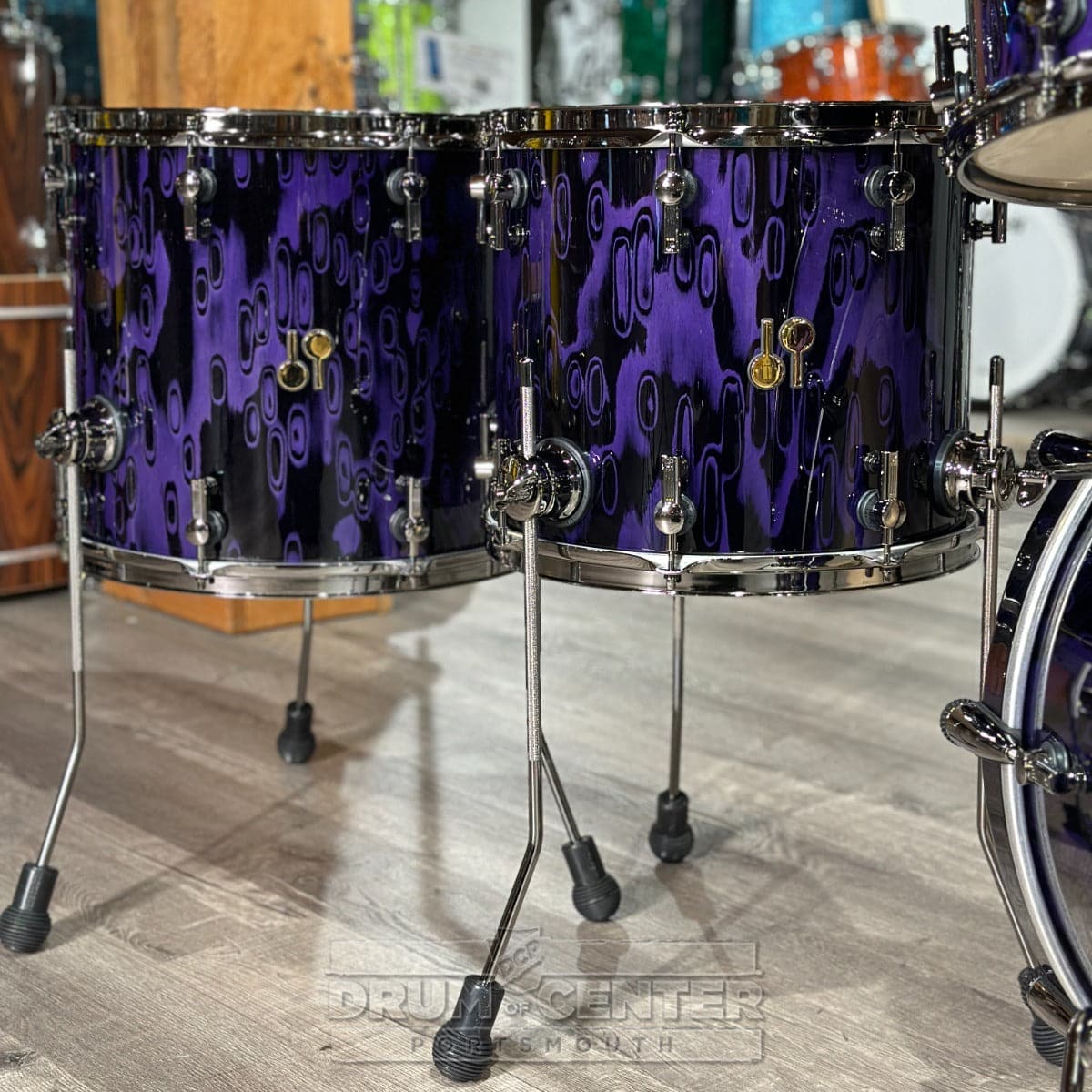 Sonor SQ2 Maple 5pc Drum Set Violet Tribal Gloss w/Black Hardware