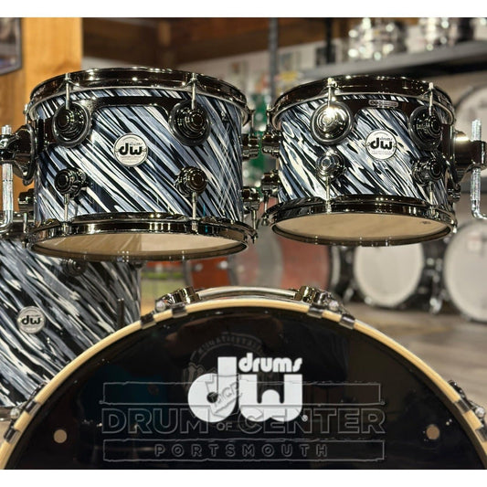 DW Collectors PurpleCore Maple 5pc Drum Set Twisted Black Oyster w/Black Nickel Hw