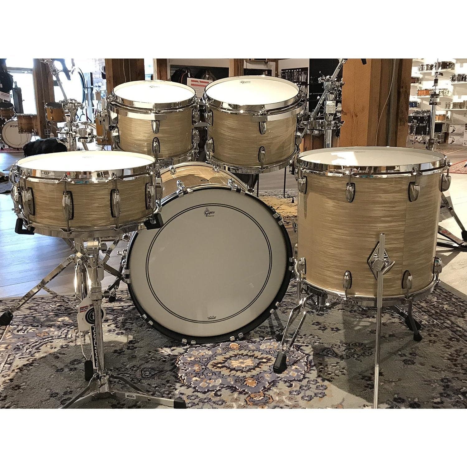 Gretsch Brooklyn 5pc Euro Drum Set Creme Oyster
